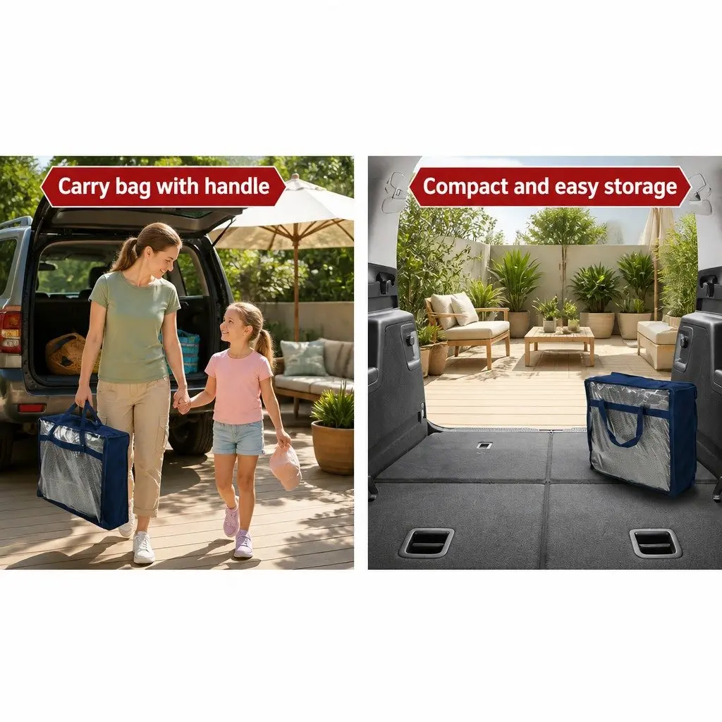 Annex Matting Floor Mats Heavy-duty 4M x 2.5M Grey Outdoor Mesh Camping