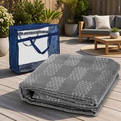 Annex Matting 5x2.5M Grey Caravan Floor Mats Mesh Design Hollow Non-Slip with