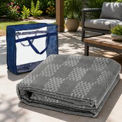 Annex Matting 6x2.5M Caravan Floor Mat 600GSM Mesh Grey Camping Outdoor