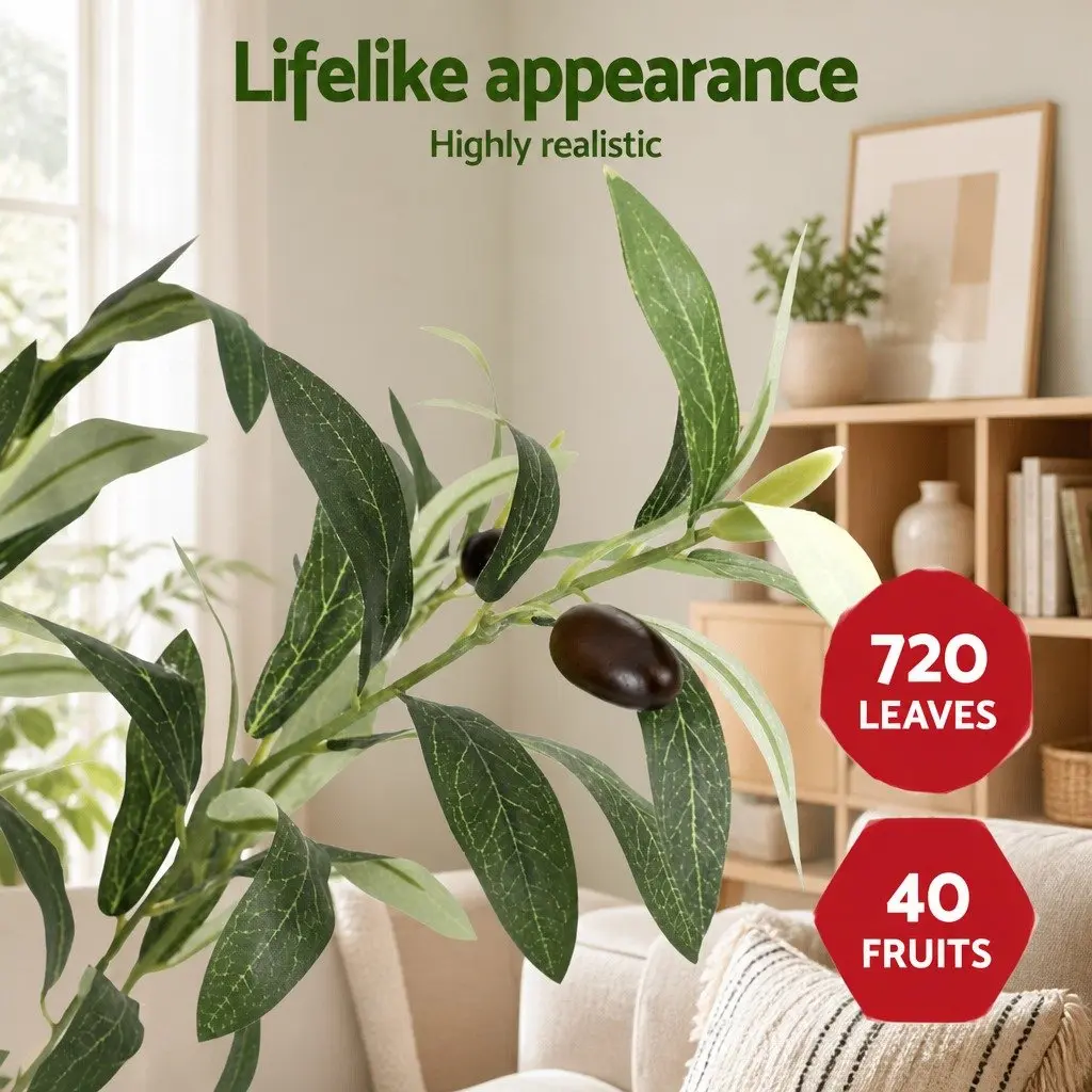 Artificial Olive Tree 180cm Realistic Foliage Green Indoor Faux Plant