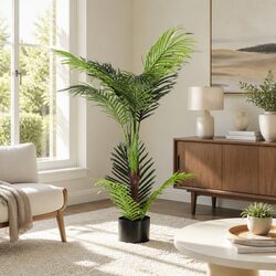 Artificial Palm Tree 100cm Indoor Outdoor Faux Tropical Plant Decor Green