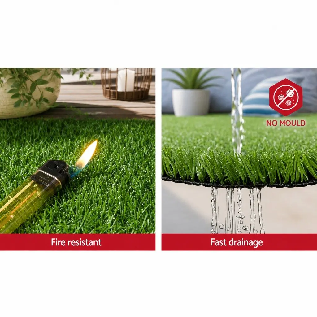 Synthetic Grass Artificial Lawn 20 SQM 17mm Pile Green Turf Roll 1x10M