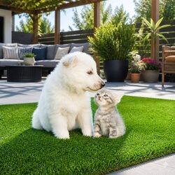 Artificial Grass Synthetic Turf 2m x 5m 17mm Pile Olive Green Fake Lawn Garden