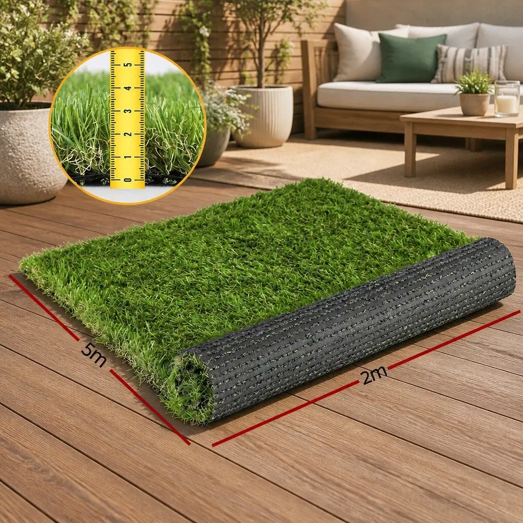 Artificial Grass Synthetic Turf 35mm Four-Colour 2m x 5m Garden Lawn
