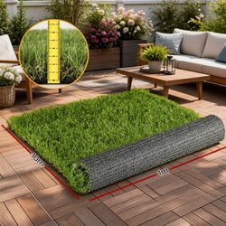 Artificial Grass Synthetic Turf 45mm Pile 1m x 10m Roll Fake Lawn Four-Colour
