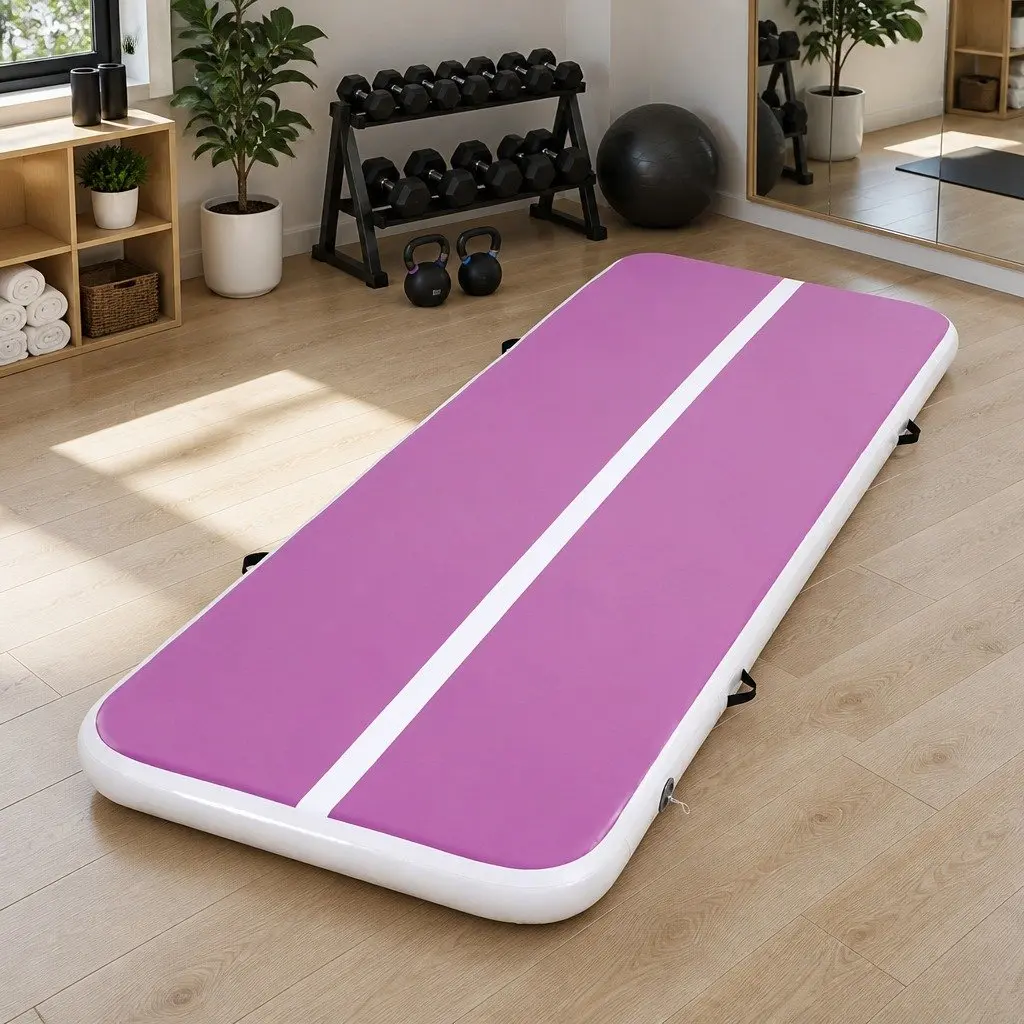 Air Track Mat Inflatable 3M Purple for Gymnastics Tumbling Cheerleading Training