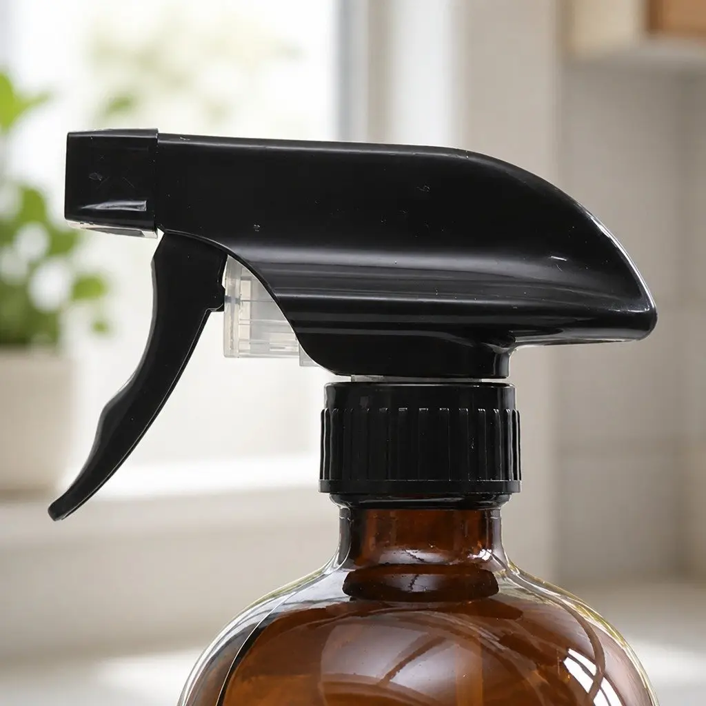 6 x 500ml Amber Glass Spray Bottles with Trigger Nozzle Fine Mist Stream