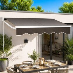 Retractable Folding Arm Awning Motorised Sunshade 2m x 1.5m Patio Garden Shade
