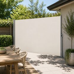 Retractable Side Awning Sun Shade Outdoor Screen 2m x 3m Cream Patio Garden