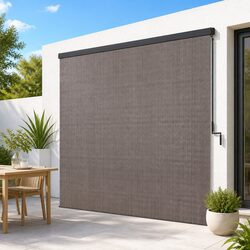 Outdoor Retractable Awning Roll Down Blind 3M x 2.5M Hand Crank Patio Shade
