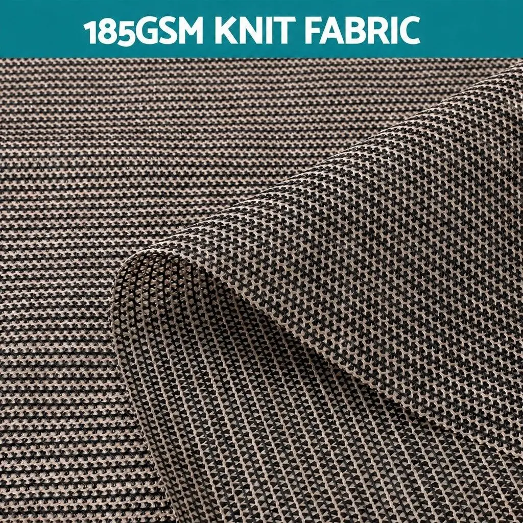 Retractable Awning Hand Crank 3M x 2.5M Brown Outdoor Roll Down Blind