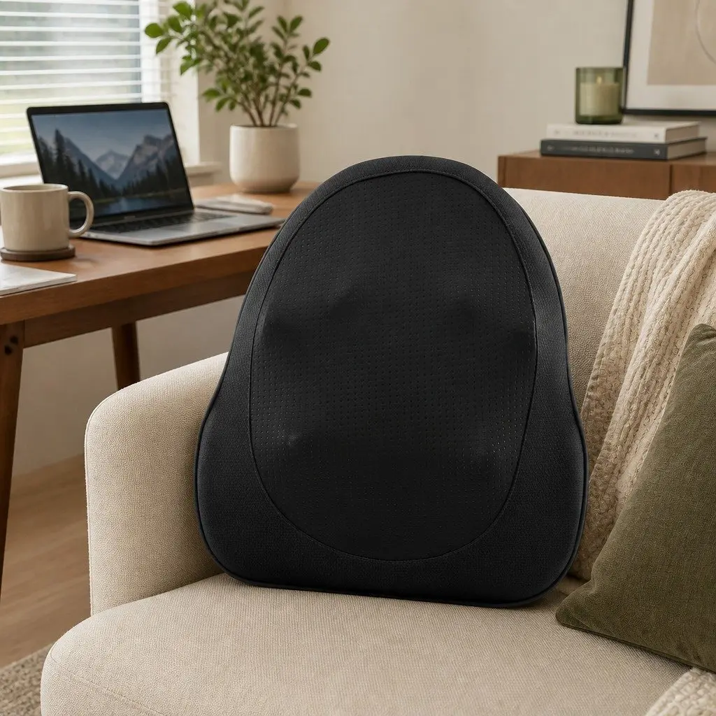 Back Massager Cordless Electric 3-Speed Kneading Black