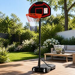 Basketball Hoop Stand System Adjustable 1.6M-2.1M Portable Kids Youth Outdoor