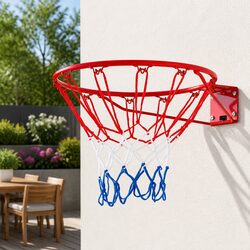 Basketball Ring Hoop Rim Goal Net 45cm Red Outdoor Play Equipment