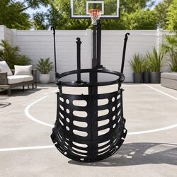 Basketball Hoop Rebounder 360° Ball System Training Attachment Black