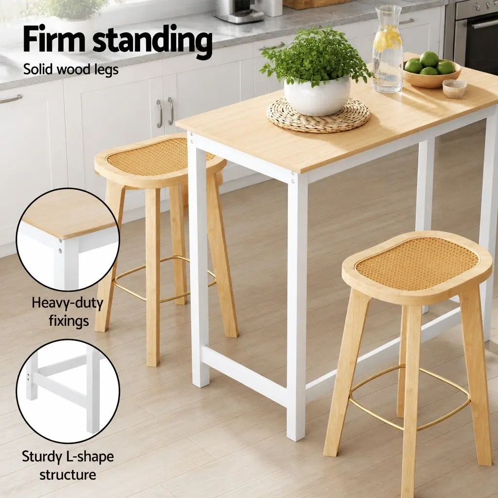Bar Table and Stools Set Kitchen Dining Table Chairs Cafe Pub Breakfast Bar