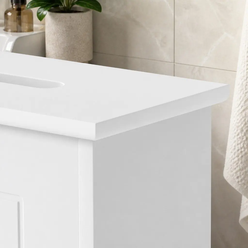 Bathroom Storage Box Slim Organiser Container Compact 30x15x35cm White