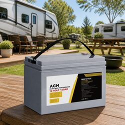 12V 135Ah Deep Cycle Battery AGM Portable Power Supply Caravan Camping Solar