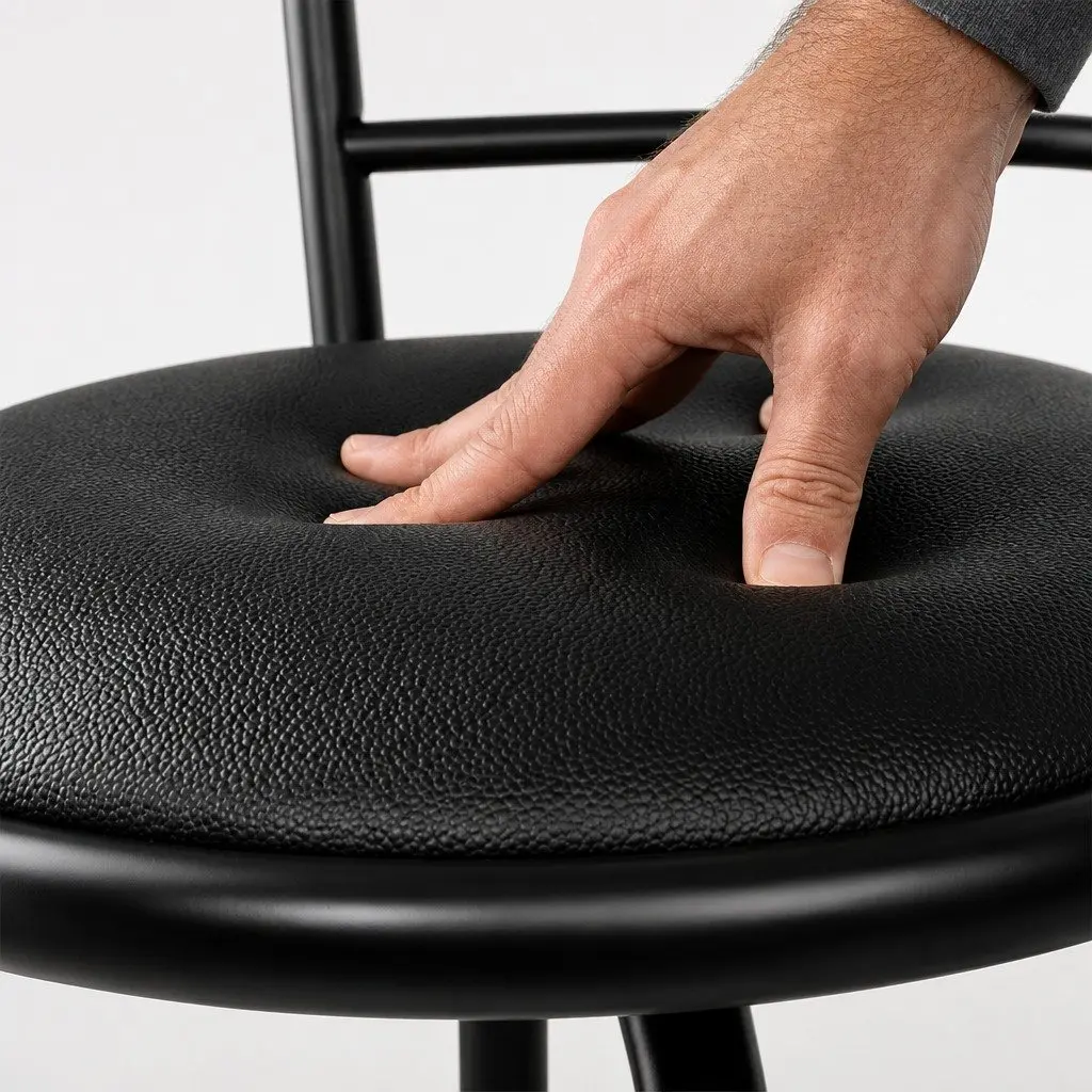 Bar Stools Swivel Padded 360° Black Modern Kitchen Dining Chairs