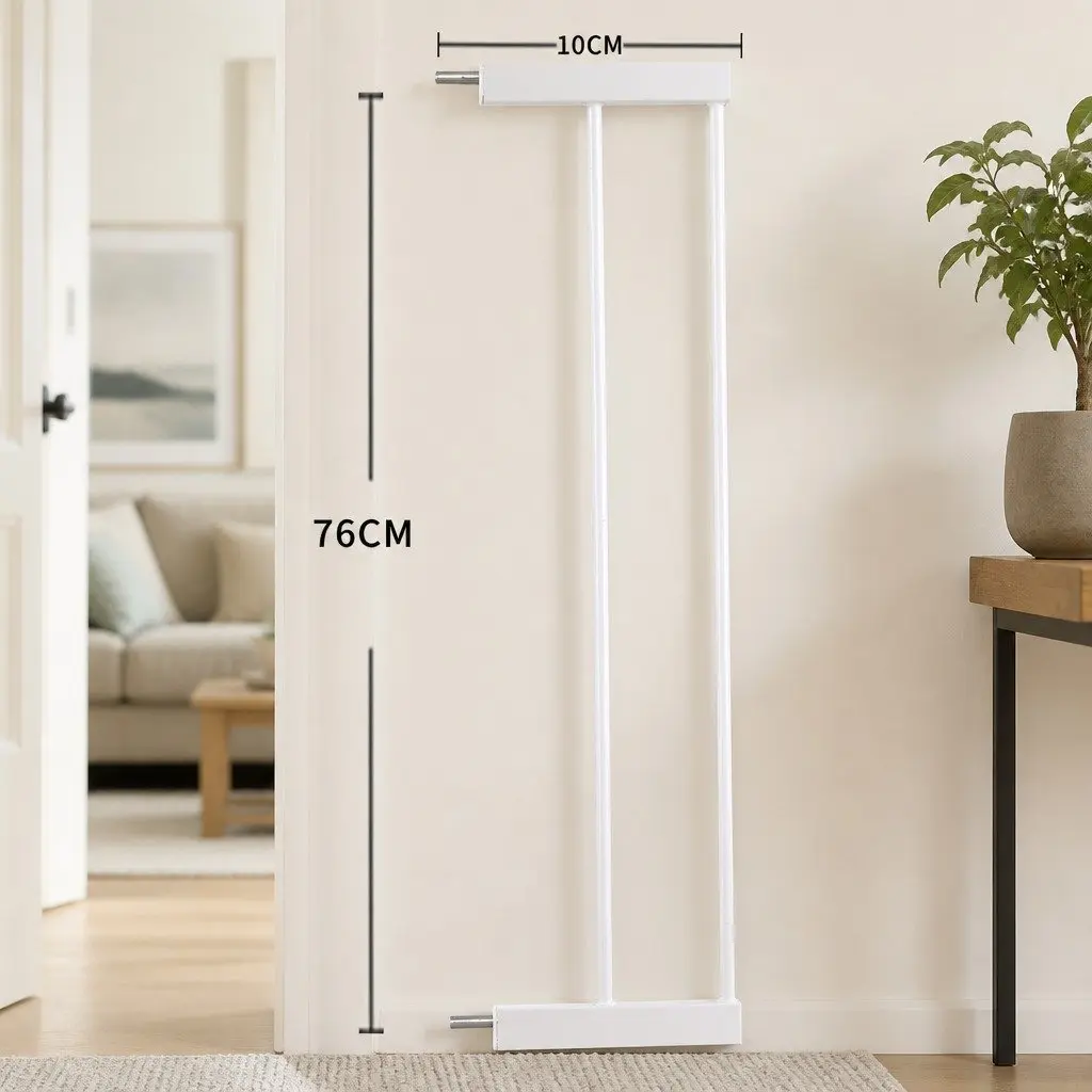 Baby Safety Gate Extension Panel 10cm Wide White
