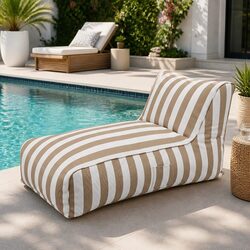Bean Bag Chair Cover L-Shape Indoor Outdoor Lounge Sofa Water-Resistant