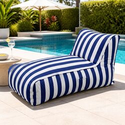 Outdoor Bean Bag Chair L-Shape Lounge Seating Patio Poolside Relaxing Washable