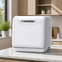 Benchtop Dishwasher 3 Place Settings White Compact Kitchen Appliance Touch