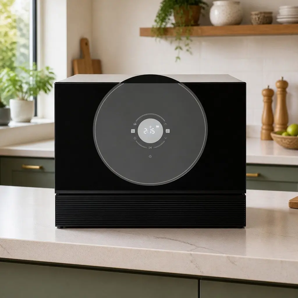 Benchtop Dishwasher 6 Place Setting 50cm Black Freestanding Built-in Kitchen