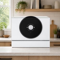 6-Place Setting Benchtop Dishwasher 50cm White Freestanding Built-in Kitchen