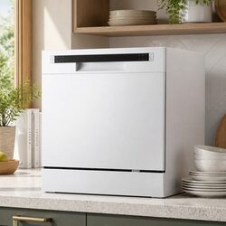Benchtop Dishwasher 8 Place Settings White Compact Freestanding Kitchen