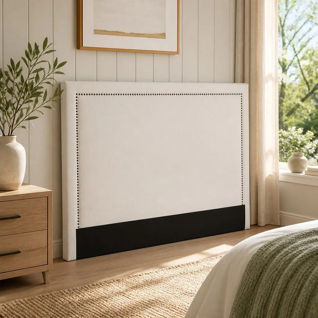 Queen Bed Head Headboard Upholstered Fabric Bedroom Furniture Contemporary