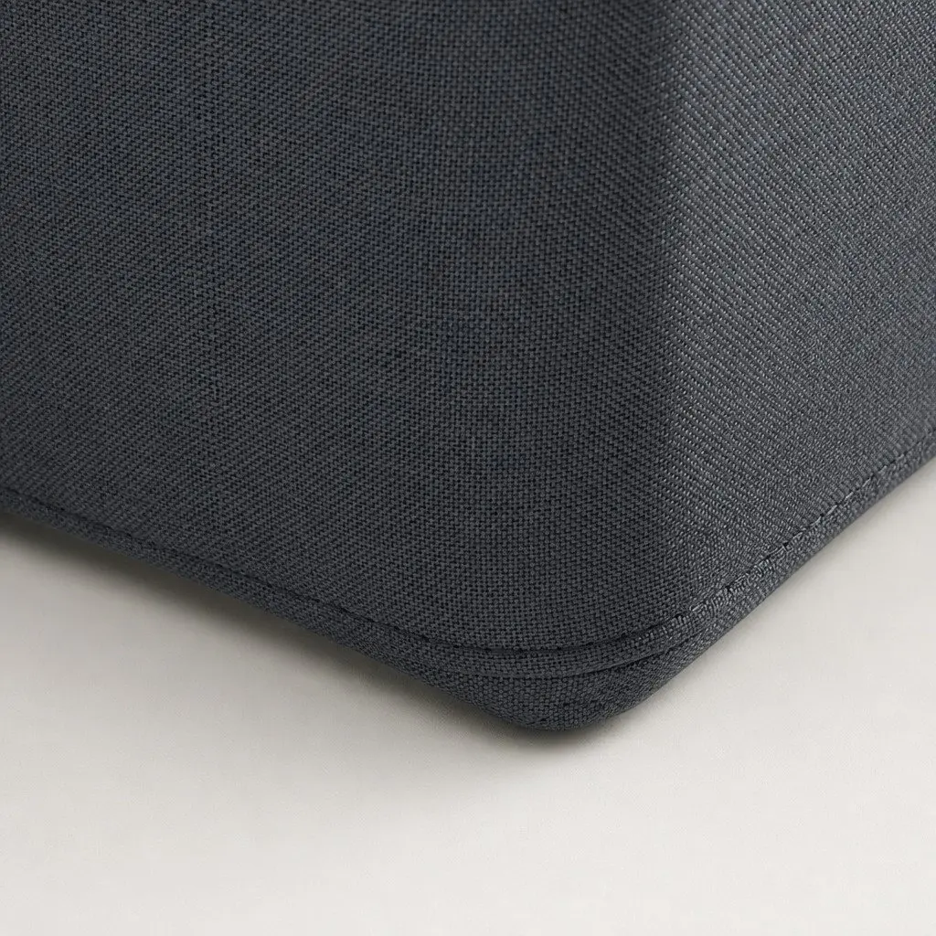 Gas Lift Storage Bed Frame Double Upholstered Fabric Base Dark Grey