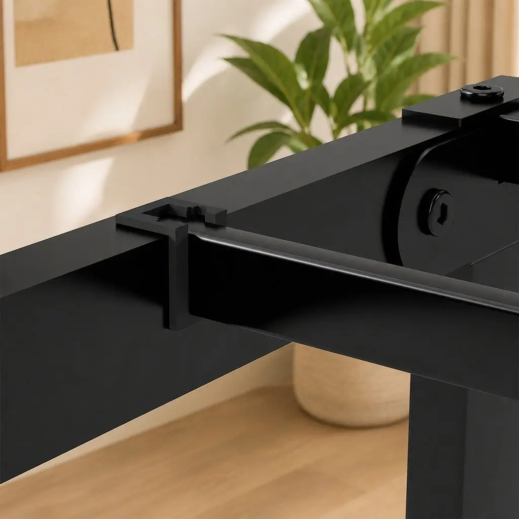 Double Bed Frame Heavy Duty Steel Platform with Storage 120x190cm Black