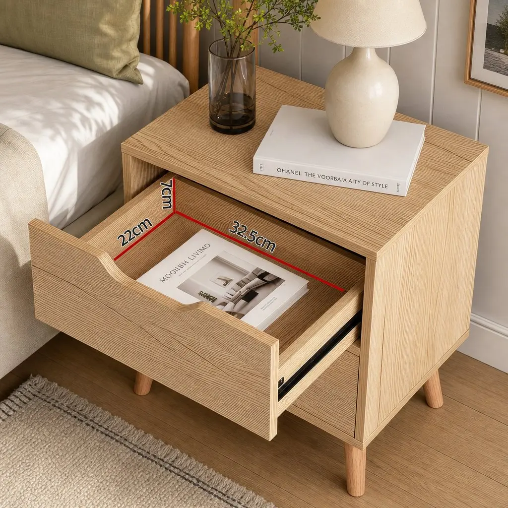 Double Bed Frame with Storage Gas Lift Base Tufted Headboard and 2-Drawer