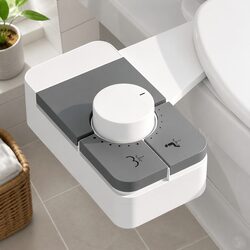 Non-Electric Ultra-Slim Bidet Attachment Dual Nozzle Cold Water Toilet Seat