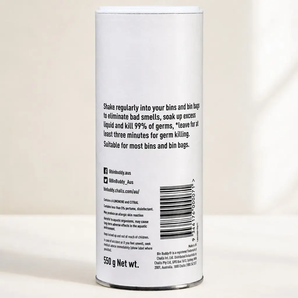 Citrus Powder Odour Control 550g Fresh Scent Household Bins