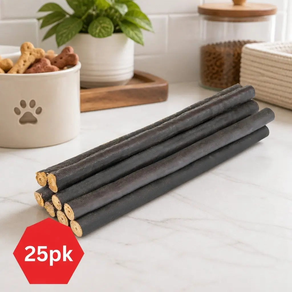 Beef Liver Sticks Dog Treats Soft Chew Training Reward All Dog Sizes 25 Pack