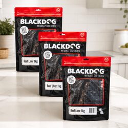 Beef Liver Dog Treats 1kg x3 Pack High Protein Low Fat Air-Dried Natural Snacks