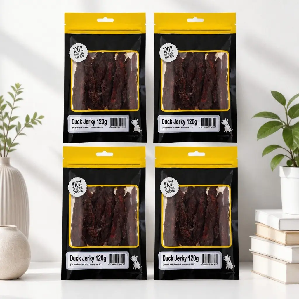 Dog Treats Duck Jerky Soft Chew High Protein Low Fat 120g