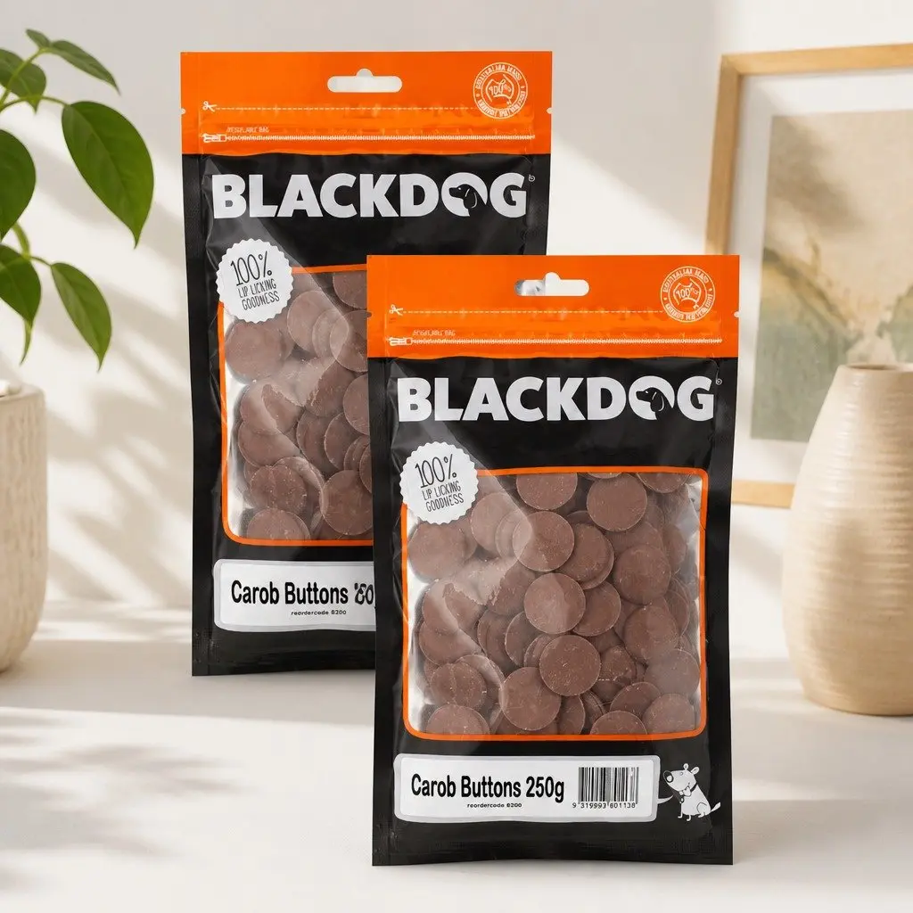 Dog Treats Carob Drops Oven Baked 250g Bulk Pack