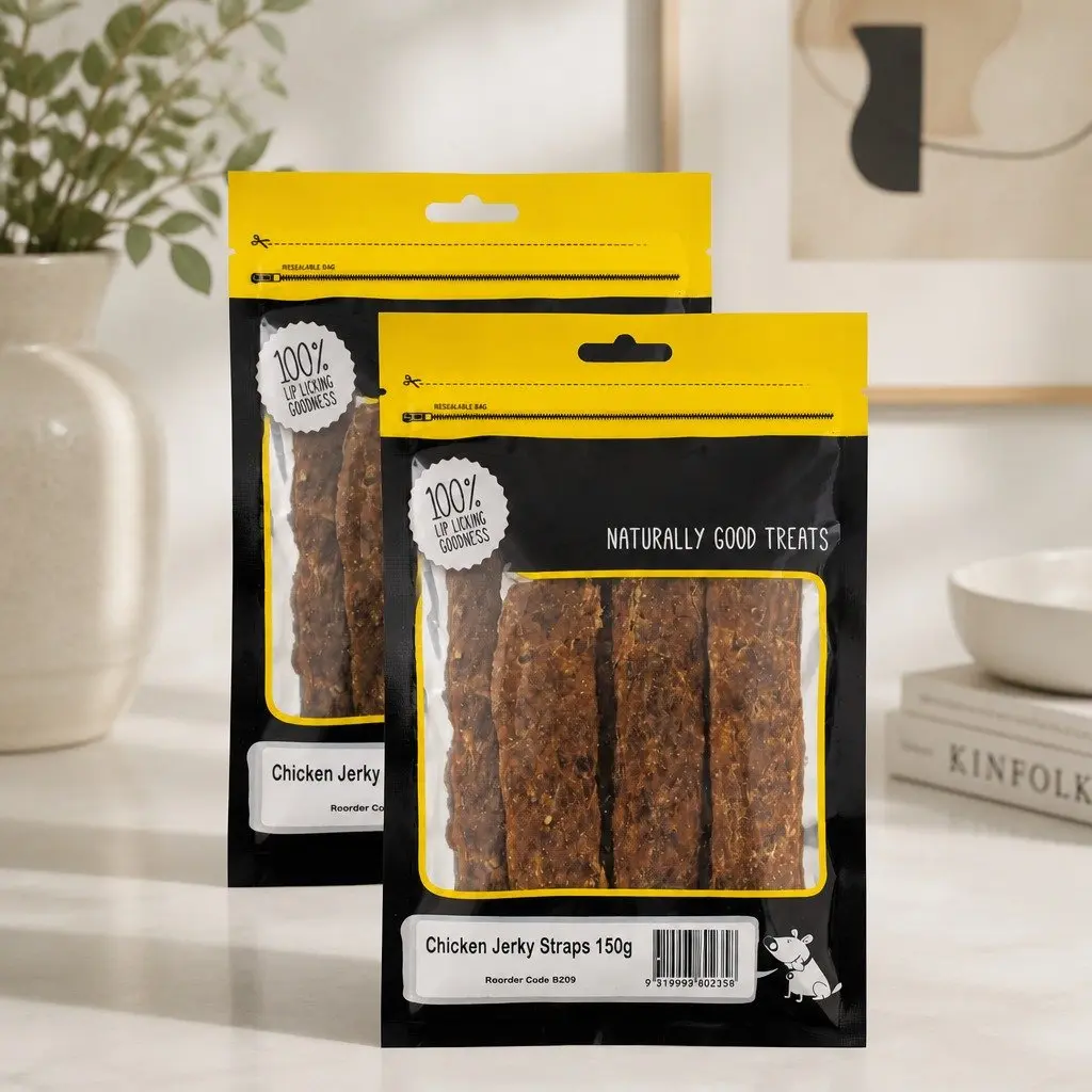 Chicken Jerky Straps Dog Treats 150g x 2pk Soft Chewy High Protein Pet Snack