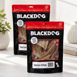 Cow Ears Dog Treats 10 Pack x 2 Natural Air Dried Chewy Pet Reward High Protein