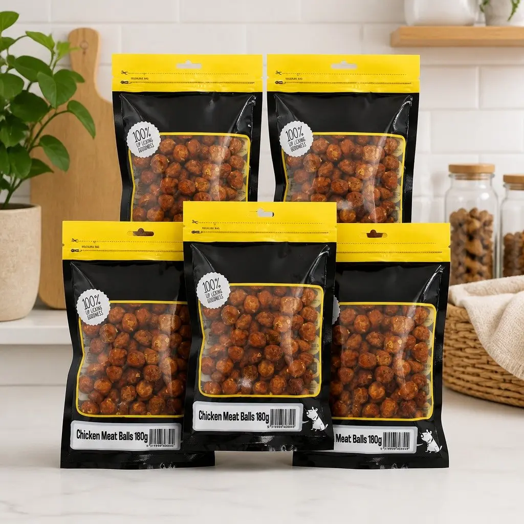 Chicken Meat Balls Dog Treats Soft Chewy 180g 5 Pack