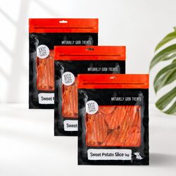 Sweet Potato Slice Dog Treat 1kg x 3pk Air Dried Natural Chew Bulk