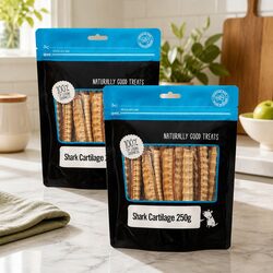 Shark Cartilage Dog Treat 250g x 2 Pack Natural Joint Health Dental Chew