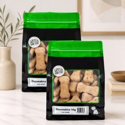 Dog Biscuits 1kg x 2pk Oven Baked Joint Support Glucosamine Chondroitin Treats