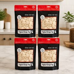 Dog Yoghurt Drops Training Treats 1kg x4 Pack Natural Low Salt Healthy Snacks