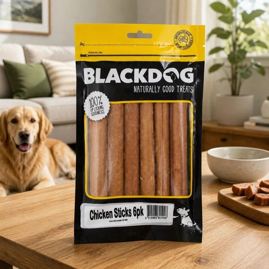 Dog Treats High Protein Air Dried Chicken Sticks 6 Pack