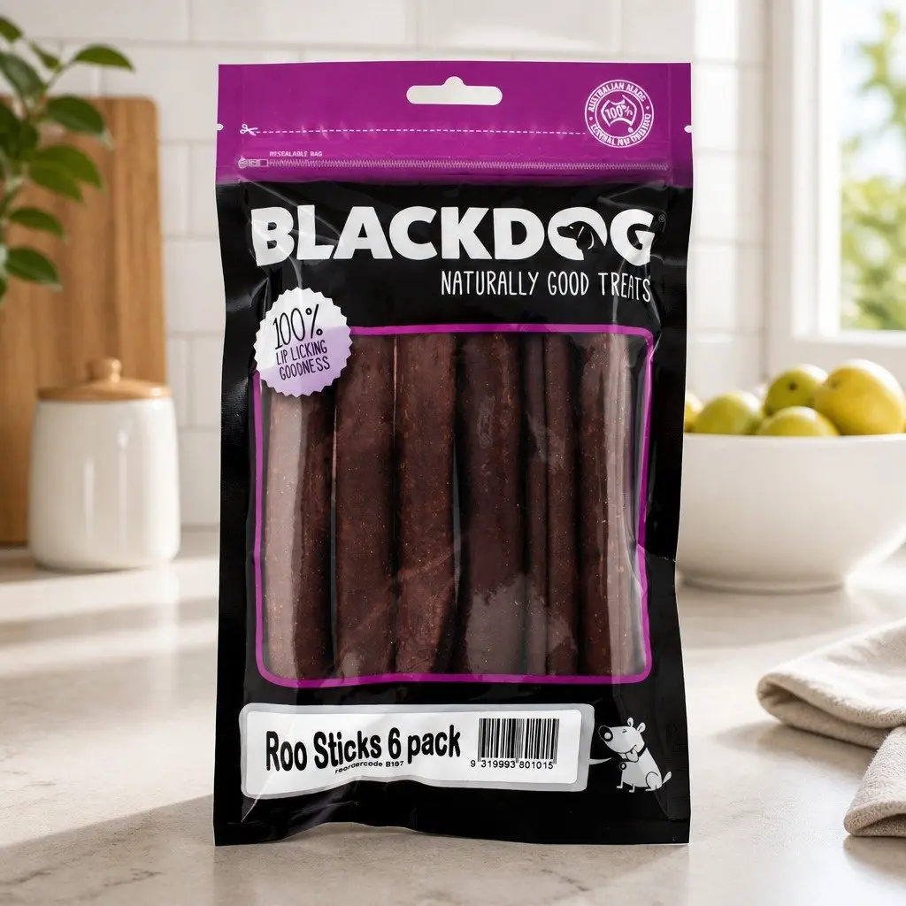 Dog Treats High Protein Low Fat Chewy Kangaroo Meat 6 Pack