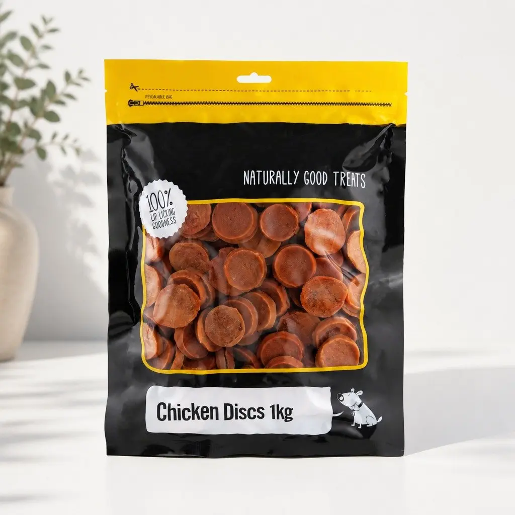 Dog Treats High Protein Crunchy Oven Baked Chicken Discs 1kg